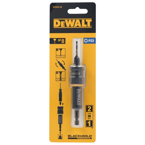 Быстросменный узел DEWALT Flip&Drive DT70787: бита PZ2, 25 мм + пилотное сверло с зенкером, 2.77 мм фото 4