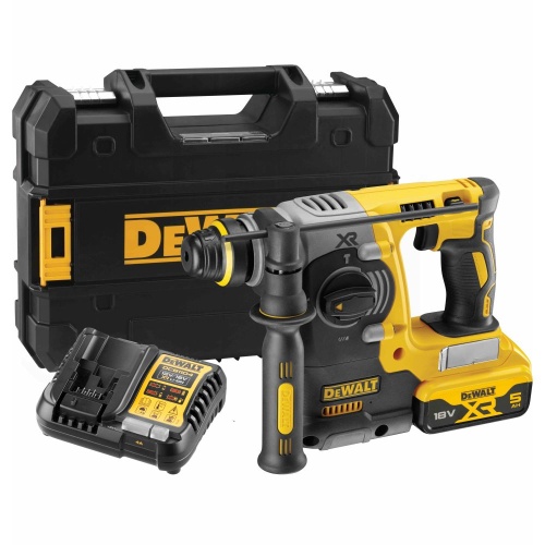 Аккумуляторный перфоратор DEWALT DCH273P1T, 18 В, 2.1 Дж, 4600 уд/мин, с АКБ 5 Ач и ЗУ, в кейсе TSTAK (DCH273P1NT-XJ) Аккумуляторный перфоратор DEWALT DCH273P1T, 18 В, 2.1 Дж, 4600 уд/мин, с АКБ 5 Ач и ЗУ, в кейсе TSTAK (DCH273P1NT-XJ)