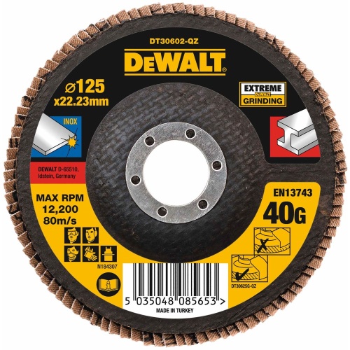 Лепестковый круг DEWALT DT30602, 125х22.23 мм (DT30602-QZ) Лепестковый круг DEWALT DT30602, 125х22.23 мм (DT30602-QZ)