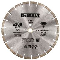 Алмазный круг сегментный универсальный DEWALT DT40212, 300 x 25.4, (кольцо 20 мм, в комплекте)