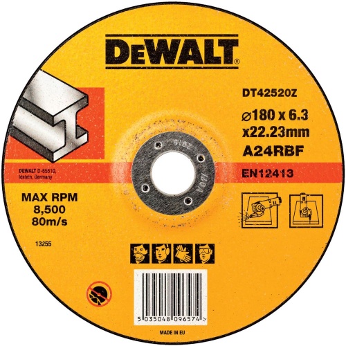 Круг обдирочный по металлу DEWALT DT42520Z, STANDARD, 180 x 6.3 мм Круг обдирочный по металлу DEWALT DT42520Z, STANDARD, 180 x 6.3 мм