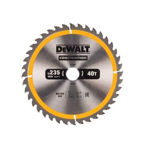 Диск пильный по дереву DEWALT CONSTRUCTION, 235х30х1.7 мм (DT1955-QZ)