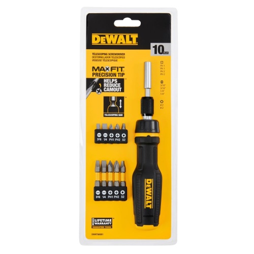 Отвертка DEWALT, телескопическая, со сменными битами, 10 бит, DWHT68001-0 Отвертка DEWALT, телескопическая, со сменными битами, 10 бит, DWHT68001-0