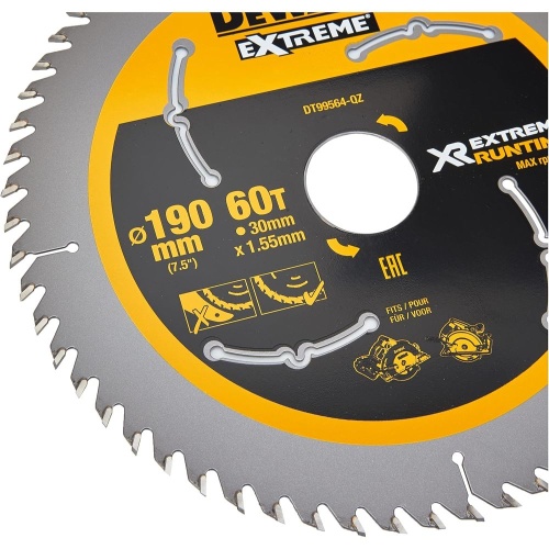 Диск пильный по дереву DEWALT DT99564, 190х30 мм (DT99564-QZ) фото 2