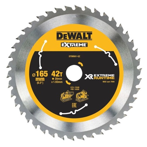 Пильный диск DeWALT XR DT99561, 165 мм., 42 TPI Пильный диск DeWALT XR DT99561, 165 мм., 42 TPI
