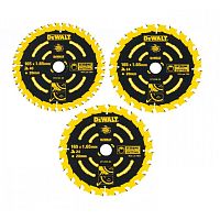 Набор пильных дисков EXTREME, 165/20 мм., 3 шт. DEWALT DT10397-QZ