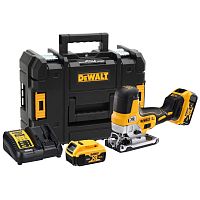 Аккумуляторный лобзик DEWALT DCS335P2, 18 В, 3200 ход/мин, 26 мм, с 2 АКБ 5 Ач и ЗУ, в кейсе TSTAK (DCS335P2-QW)