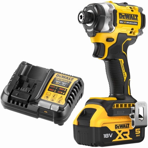 Аккумуляторный шуруповерт DEWALT DCF860P1, 18 В, 282 Нм, 4500 уд/мин, с АКБ 5 Ач и ЗУ (DCF860P1N-XJ) Аккумуляторный шуруповерт DEWALT DCF860P1, 18 В, 282 Нм, 4500 уд/мин, с АКБ 5 Ач и ЗУ (DCF860P1N-XJ)