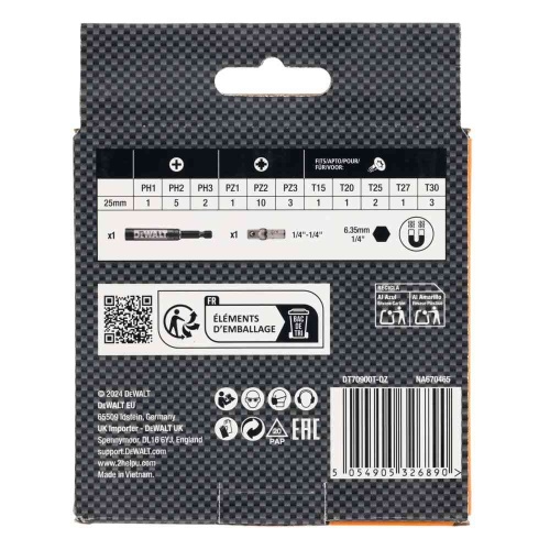 Набор бит DEWALT McLaren Limited Edition DT70900T, PH/PZ/Torx, 25 мм, 32 шт., в кейсе (DT70900T-QZ) фото 2