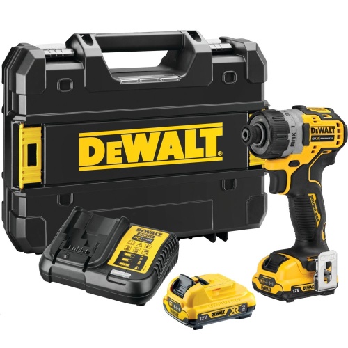 Аккумуляторный шуруповерт DEWALT DCF601D2, 12 В, 8 Нм, с 2 АКБ 5 Ач и ЗУ, в кейсе TSTAK (DCF601D2-QW)