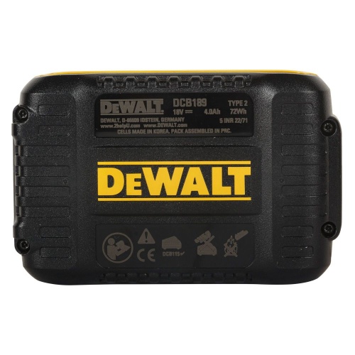 Аккумулятор DEWALT DCB189, Li-Ion, 18 В, 4 Ач (DCB189-XJ) фото 2 Аккумулятор DEWALT DCB189, Li-Ion, 18 В, 4 Ач (DCB189-XJ) фото 2