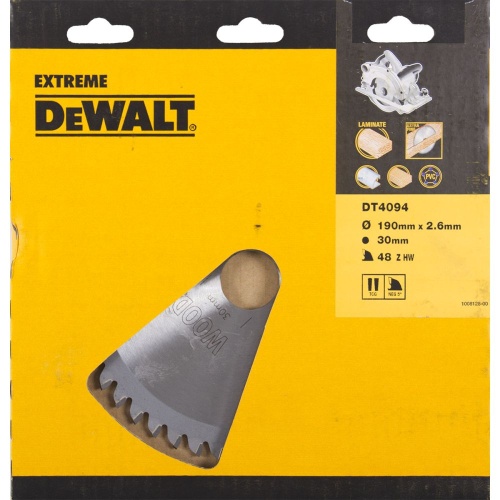 Пильный диск DEWALT EXTREME WORKSHOP DT4094, 190/30 мм. Пильный диск DEWALT EXTREME WORKSHOP DT4094, 190/30 мм.
