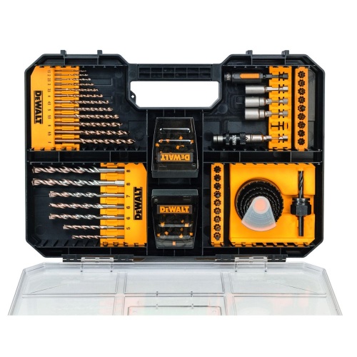 Набор сверл и насадок DEWALT EXTREME DT70620T, 100 предметов в пластиковом боксе, (DT70620T-QZ) фото 2 Набор сверл и насадок DEWALT EXTREME DT70620T, 100 предметов в пластиковом боксе, (DT70620T-QZ) фото 2
