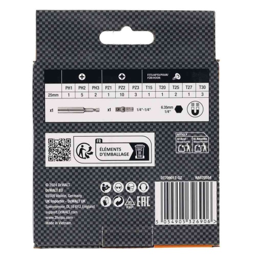 Набор бит DEWALT McLaren Limited Edition DT70901T, PH/PZ/Torx, 25 мм, 32 шт., в кейсе (DT70901T-QZ) фото 5