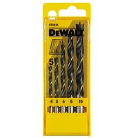 Набор сверл DEWALT DT4535 по дереву, 4-10 мм, 5 шт. (DT4535-QZ)