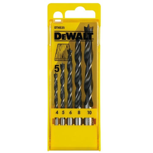 Набор сверл DEWALT DT4535 по дереву, 4-10 мм, 5 шт. (DT4535-QZ) Набор сверл DEWALT DT4535 по дереву, 4-10 мм, 5 шт. (DT4535-QZ)