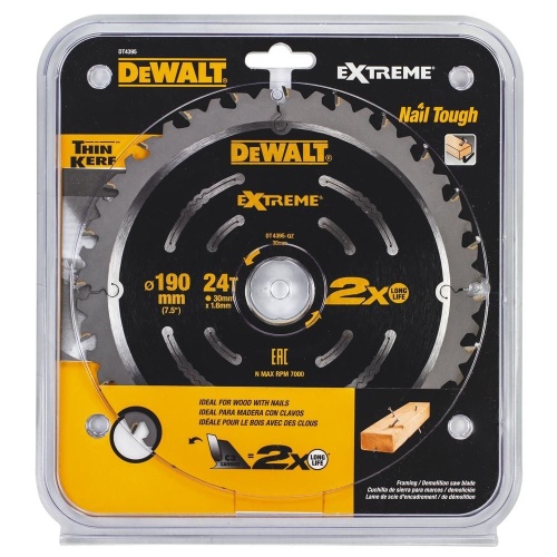Пильный диск DEWALT EXTREME DT4395, 190/30 мм. фото 3 Пильный диск DEWALT EXTREME DT4395, 190/30 мм. фото 3