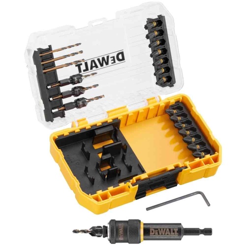 Набор пилотных сверл, зенкеров и бит DEWALT DT70779T, с механизмом быстрой смены, 24 шт., в кейсе (DT70779T-QZ) фото 6