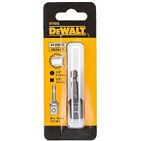 Адаптер для ударного гайковерта внутренний шестигранник DEWALT DT7512-QZ, 1/4 дюйма, – внешний квадрат 1/2 дюйма
