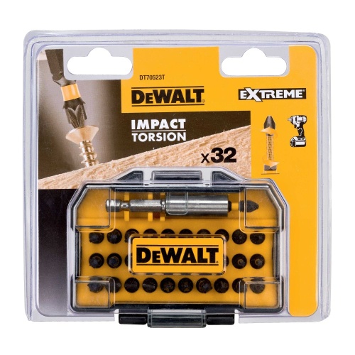 Бита DEWALT PH1,PH2,PH3,PR2 Drywall,PZ1,PZ2,PZ3,SL6,SL8,SL10,T10, 25 мм, шестигранный (HEX), (DT70523T-QZ)