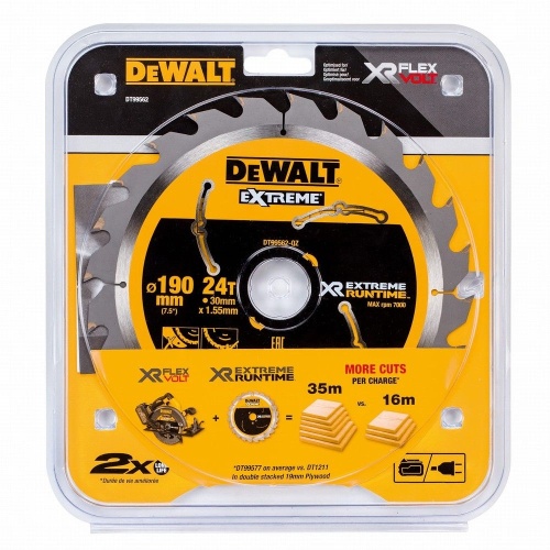 Пильный диск DEWALT EXTREME RUNTIME DT99562, 190/30 мм. фото 2