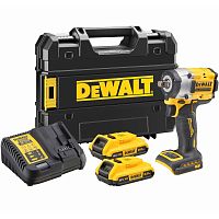 Аккумуляторный гайковерт DEWALT DCF921D2T, 18 В, 610 Нм, 3550 уд/мин, с 2 АКБ 2 Ач и ЗУ, в кейсе TSTAK (DCF921D2T-QW)