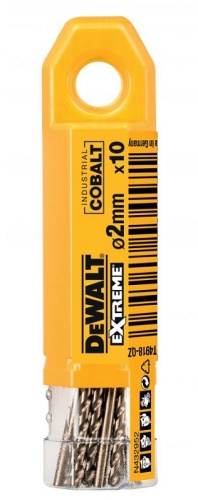 Сверло по металлу COBALT 8%, 2 x 49 x 24 мм, 10 шт. DEWALT DT4918-QZ Сверло по металлу COBALT 8%, 2 x 49 x 24 мм, 10 шт. DEWALT DT4918-QZ