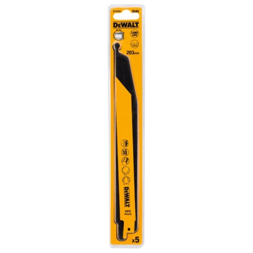 Полотно DEWALT DT2354, по металлу для сабельных пил биметаллическое, BiM, 203 x 1.4 мм, S1022EF, 5 шт.