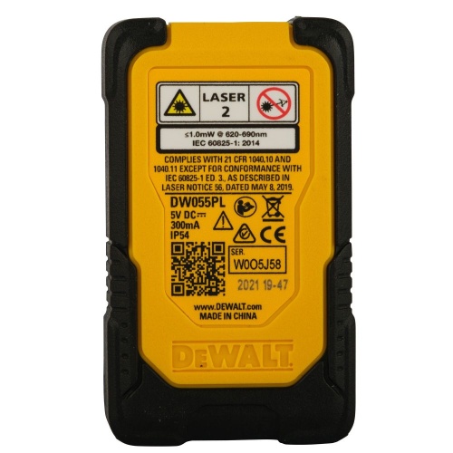 Аккумуляторный лазерный дальномер DEWALT DW055PL, 3.6 В, 16 м, со встроенной АКБ (DW055PL-XJ) фото 5