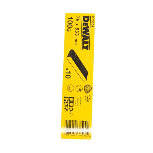 Шлифленты DEWALT DT3304, 75 x 533 мм, 100G, 10 шт. Шлифленты DEWALT DT3304, 75 x 533 мм, 100G, 10 шт.