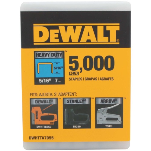 Скобы DEWALT DWHTTA7055, для степлера DWHTTR350, 7 мм, 5000 шт. фото 3 Скобы DEWALT DWHTTA7055, для степлера DWHTTR350, 7 мм, 5000 шт. фото 3