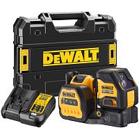 Лазерный построитель плоскостей DEWALT DCE088D1G18, 12/18 В, зеленый луч, 30 м, с АКБ 2 Ач и ЗУ, в кейсе TSTAK (DCE088D1G18-QW)