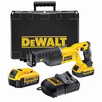 Аккумуляторная сабельная пила DEWALT, 18 В, 2950 ход/мин, c 2 АКБ 4 Ач и ЗУ, в кейсе, (DCS380M2-QW)