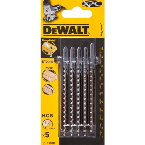 Пилка для лобзика DEWALT EXTREME PRECISION CUT, по дереву, 5 шт. (DT2205-QZ) Пилка для лобзика DEWALT EXTREME PRECISION CUT, по дереву, 5 шт. (DT2205-QZ)
