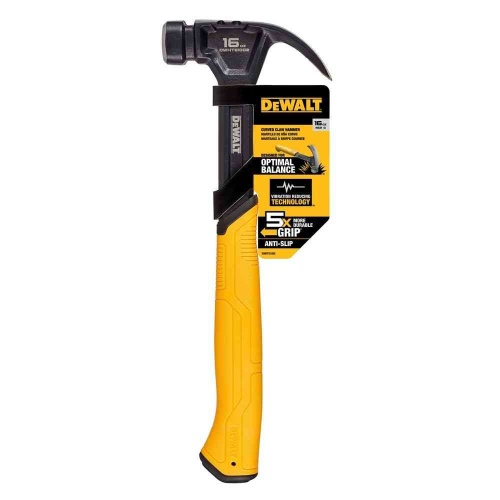 Молоток с закруглённым гвоздодёром DEWALT, 454 г (DWHT51002-0) фото 6 Молоток с закруглённым гвоздодёром DEWALT, 454 г (DWHT51002-0) фото 6