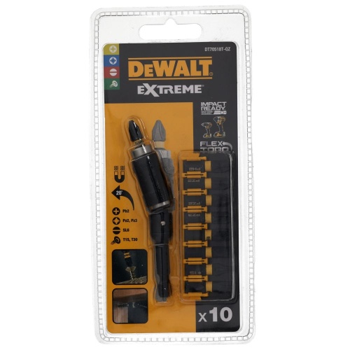 Бита DEWALT PH2,PZ2,PZ3,T15,T30,SL6, 25 мм, шестигранный (HEX), 10 шт. (DT70518T-QZ) фото 2 Бита DEWALT PH2,PZ2,PZ3,T15,T30,SL6, 25 мм, шестигранный (HEX), 10 шт. (DT70518T-QZ) фото 2