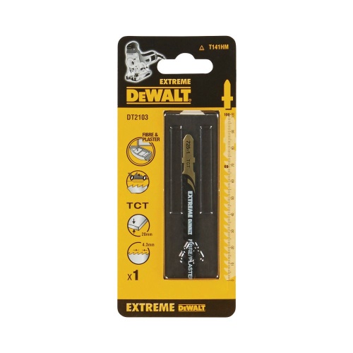 Пилка для лобзика DEWALT EXTREME DT2103, HM по гипсокартону зубья с карбид-вольфрамовыми наконечниками 100 x 69 x 4.3 x 20 мм, T141HM, 1 шт. Пилка для лобзика DEWALT EXTREME DT2103, HM по гипсокартону зубья с карбид-вольфрамовыми наконечниками 100 x 69 x 4.3 x 20 мм, T141HM, 1 шт.
