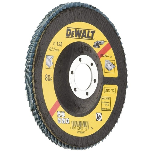 Лепестковый круг DEWALT EXTREME DT3267, 125 x 22.2 мм, 80G, тип 29