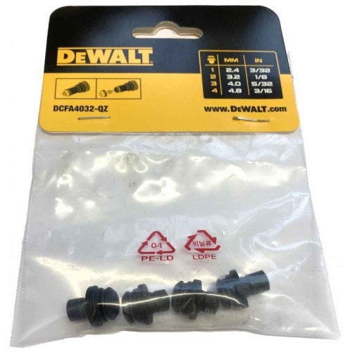 Набор носиков для заклепочного пистолета DEWALT DCFA4032, для DCF403, 2.4/3.2/4/4.8 мм, 4 шт. фото 6 Набор носиков для заклепочного пистолета DEWALT DCFA4032, для DCF403, 2.4/3.2/4/4.8 мм, 4 шт. фото 6