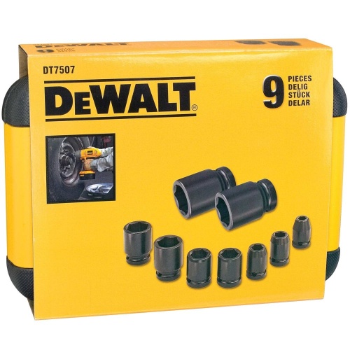 Набор торцевых головок DEWALT EXTREME IMPACT DT7507, 9 предметов в боксе Набор торцевых головок DEWALT EXTREME IMPACT DT7507, 9 предметов в боксе