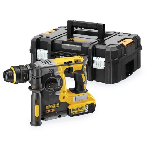 Аккумуляторный перфоратор DEWALT DCH274P2T, 18 В, 2.1 Дж, 4600 уд/мин, с 2 АКБ 5 Ач и ЗУ, в кейсе (DCH274P2T-QW) фото 2