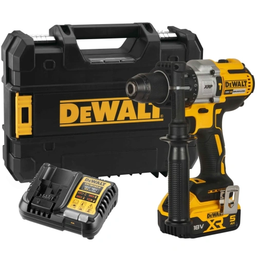 Аккумуляторная ударная дрель-шуруповерт DEWALT DCD996P1T, 18 В, 2250 об/мин, 38250 уд/мин, с АКБ 5 Ач и ЗУ, в кейсе TSTAK (DCD996P1NT-XJ)