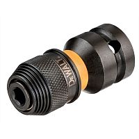 Адаптер для ударного гайковерта внешний квадрат DEWALT DT7508, 1/2 дюйма, – внутренний шестигранник 1/4 дюйма