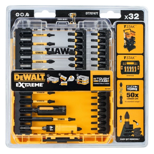 Набор бит и насадок в кейсе DEWALT DT70747T, FLEXTORQ 32 предмета Набор бит и насадок в кейсе DEWALT DT70747T, FLEXTORQ 32 предмета