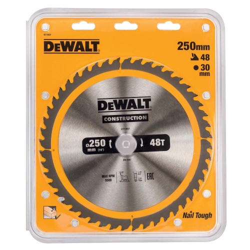 Диск пильный по дереву DEWALT CONSTRUCTION, 250х30х2 мм (DT1957-QZ) Диск пильный по дереву DEWALT CONSTRUCTION, 250х30х2 мм (DT1957-QZ)