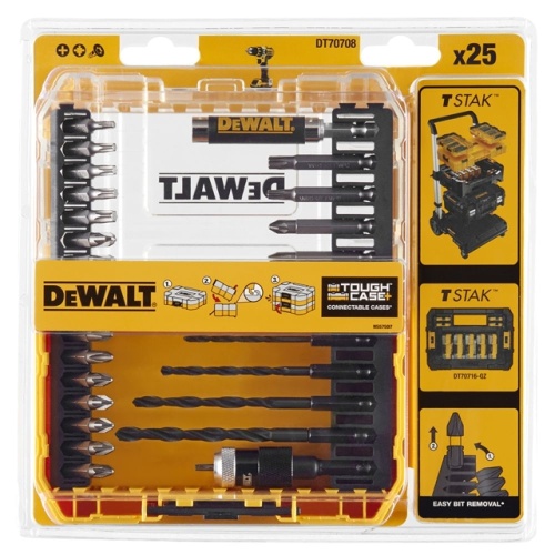 Набор сверл и бит (25 шт.) FLEXTORQ DEWALT DT70708 фото 2