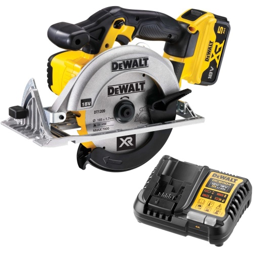 Аккумуляторная дисковая пила DEWALT DCS391P1, 18 В, 165 мм, 5150 об/мин, с АКБ 5 Ач и ЗУ (DCS391P1N-XJ) Аккумуляторная дисковая пила DEWALT DCS391P1, 18 В, 165 мм, 5150 об/мин, с АКБ 5 Ач и ЗУ (DCS391P1N-XJ)