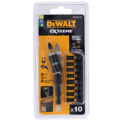 Набор бит DEWALTPH2,PZ2,T10,T15,T20,T25,T30, 25 мм HEX, 10 шт. (DT70578T-QZ) Набор бит DEWALTPH2,PZ2,T10,T15,T20,T25,T30, 25 мм HEX, 10 шт. (DT70578T-QZ)