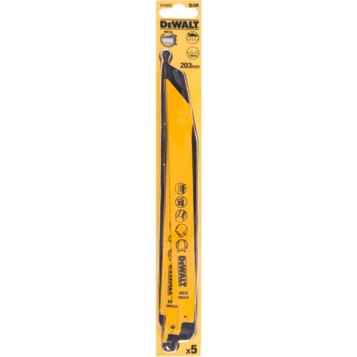 Полотно по металлу для сабельных пил биметаллическое DEWALT DT2353, BiM, 203 x 1.8 мм, 5 шт. Полотно по металлу для сабельных пил биметаллическое DEWALT DT2353, BiM, 203 x 1.8 мм, 5 шт.