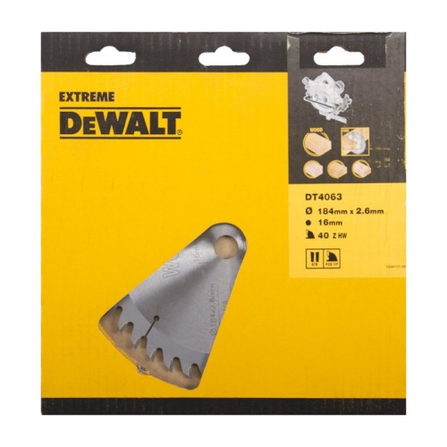 Пильный диск DEWALT DT4063 Extreme ø184mm 40T
